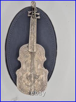 Antique Sterling Silver Cello Handmade Early 19th Century Rare Hallmarked Art