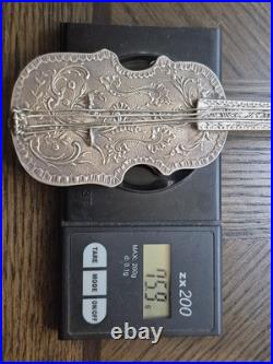 Antique Sterling Silver Cello Handmade Early 19th Century Rare Hallmarked Art