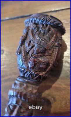 Antique Tobacco Smoking Pipe, Carved Early Very Rare And Old