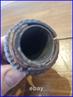 Antique Tobacco Smoking Pipe, Carved Early Very Rare And Old