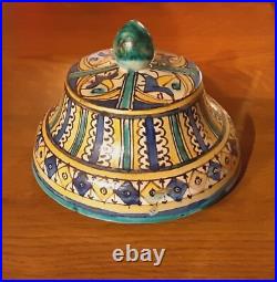 Antique Unusual Rare Moroccan Beautifully Decorated Early Times Butter Pot