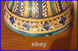 Antique Unusual Rare Moroccan Beautifully Decorated Early Times Butter Pot