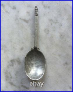 Antique Very Rare Early Dutch Pewter Spoon Tower Spoon Circa 1550 Excavated
