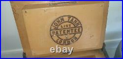 Antique Very Rare early John Tann Strong Box With old Key