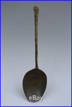 Antique Very rare and early Dutch/English Bronze Spoon Marked Circa 1500