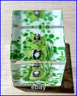 Antique Vintage Extremely Rare Early 1900's Chinese Sulphide Panda Paperweight