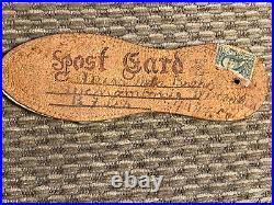 Antique Vintage Leather Shoe Slipper Rare Postcard Early 1900s