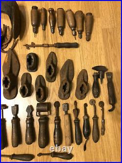Antique Vintage Lot Cobbler Shoemaker Shoe Repair Tools Early 1900 Rare