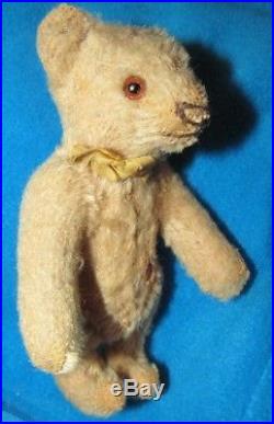 Antique Vintage Miniature Mohair Early Steiff Teddy Bear Adorable 5 Rare Paws