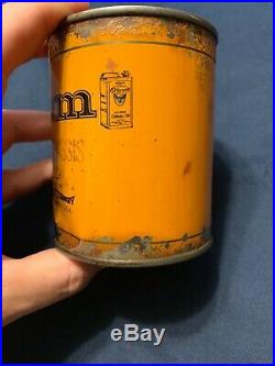Antique Vintage Rare Early Oilzum 1 Lb White & Bagley Company Oil Grease Can