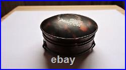 Antique Vintage Silver Jeweller Box With Turtle early 19th Century RARE