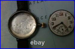 Antique WW1 1916 military trench wrist watch early BORGEL rare model collectible