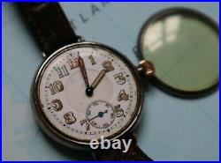 Antique WW1 1916 military trench wrist watch early BORGEL rare model collectible