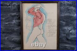 Antique Watercolour Anatomical Drawings Rare Early Works by Percy Horton 1914