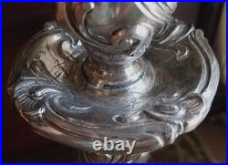 Antique Weidlich Bros Rococo Art Nouveau Silverplate Candlestick, Lg Heavy, Rare