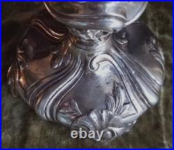 Antique Weidlich Bros Rococo Art Nouveau Silverplate Candlestick, Lg Heavy, Rare