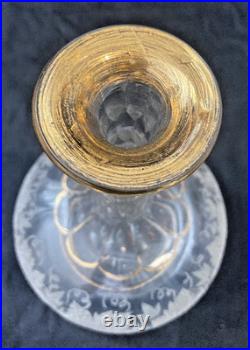 Antique Wine Glass Decanter Set, European, Art Glass, Early 20th Century RARE
