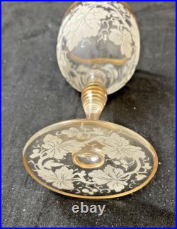 Antique Wine Glass Decanter Set, European, Art Glass, Early 20th Century RARE
