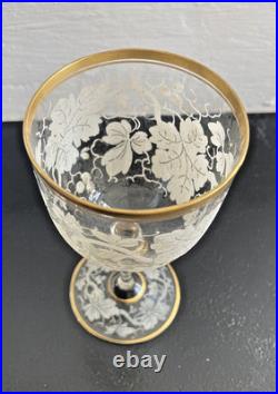 Antique Wine Glass Decanter Set, European, Art Glass, Early 20th Century RARE