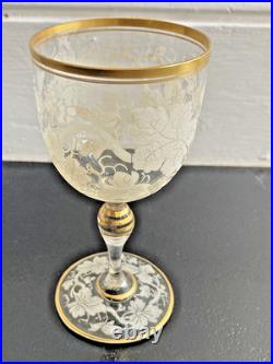 Antique Wine Glass Decanter Set, European, Art Glass, Early 20th Century RARE