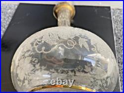 Antique Wine Glass Decanter Set, European, Art Glass, Early 20th Century RARE