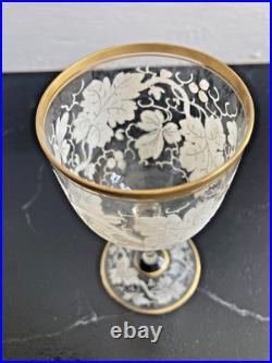 Antique Wine Glass Decanter Set, European, Art Glass, Early 20th Century RARE