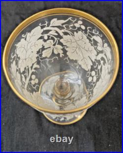 Antique Wine Glass Decanter Set, European, Art Glass, Early 20th Century RARE