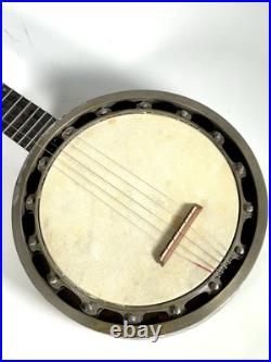 Antique Zither Banjo Pre-WWI Bombay Export Rare Early John Grey Era engraved