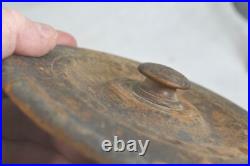 Antique bucket withlid rare early Shaker Community sm diamonds 19th c original