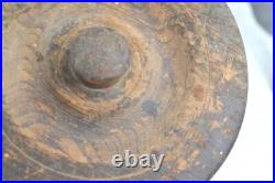 Antique bucket withlid rare early Shaker Community sm diamonds 19th c original