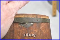 Antique bucket withlid rare early Shaker Community sm diamonds 19th c original