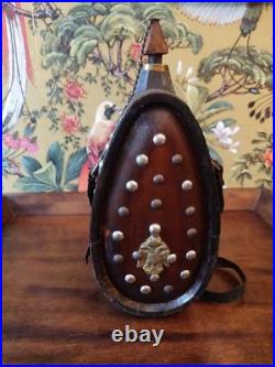 Antique early 20th century possibly Russian wooden drinking canister very rare