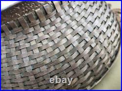 Antique french bronze basket Woven Basket Rare Early