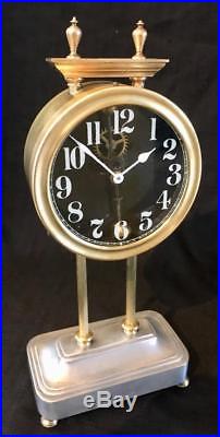 Antique gravity clock rare early patent watson & webb mystery novelty