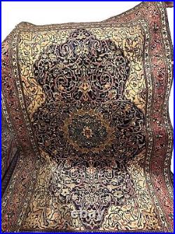 Antique handmade wool persian rug with silk highlights RARE UNIQUE 215 x 135 Antique handmade wool persian rug with silk highlights RARE UNIQUE 215 x 135