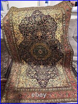 Antique handmade wool persian rug with silk highlights RARE UNIQUE 215 x 135 Antique handmade wool persian rug with silk highlights RARE UNIQUE 215 x 135
