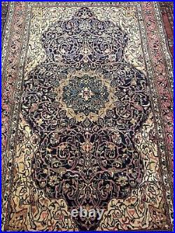 Antique handmade wool persian rug with silk highlights RARE UNIQUE 215 x 135 Antique handmade wool persian rug with silk highlights RARE UNIQUE 215 x 135