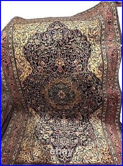 Antique handmade wool persian rug with silk highlights RARE UNIQUE 215 x 135 Antique handmade wool persian rug with silk highlights RARE UNIQUE 215 x 135