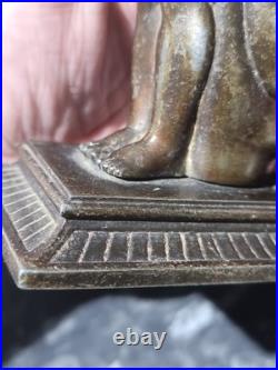 Antique metal Devil Faun Satyr Matchstick Holder, RARE