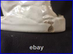 Antique porcelain early cow figurine. Rare and colectors item