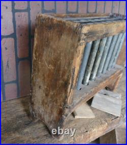 Antique primitives 18th early rare wood pewter 24 hole candle mold with scraper Antique primitives 18th early rare wood pewter 24 hole candle mold with scraper