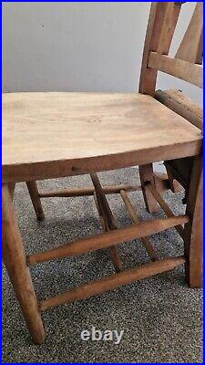 Antique rare Church Chapel Oak Chair kneeling pad Bible holder (other listed)