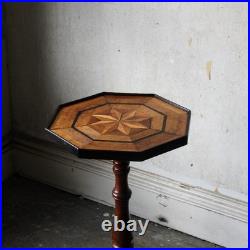 Antique rare early 19th century William IV geometric parquetry side table