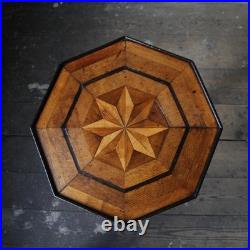 Antique rare early 19th century William IV geometric parquetry side table