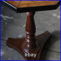 Antique rare early 19th century William IV geometric parquetry side table