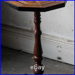 Antique rare early 19th century William IV geometric parquetry side table
