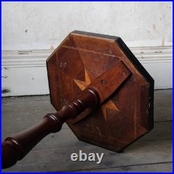 Antique rare early 19th century William IV geometric parquetry side table