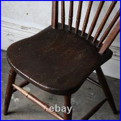 Antique rare early 19th century windsor side chair, faux bamboo, Yealmpton