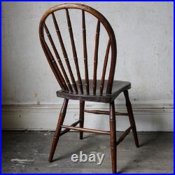 Antique rare early 19th century windsor side chair, faux bamboo, Yealmpton