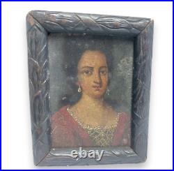 Antique rare important miniature painted in copper early 18 Century